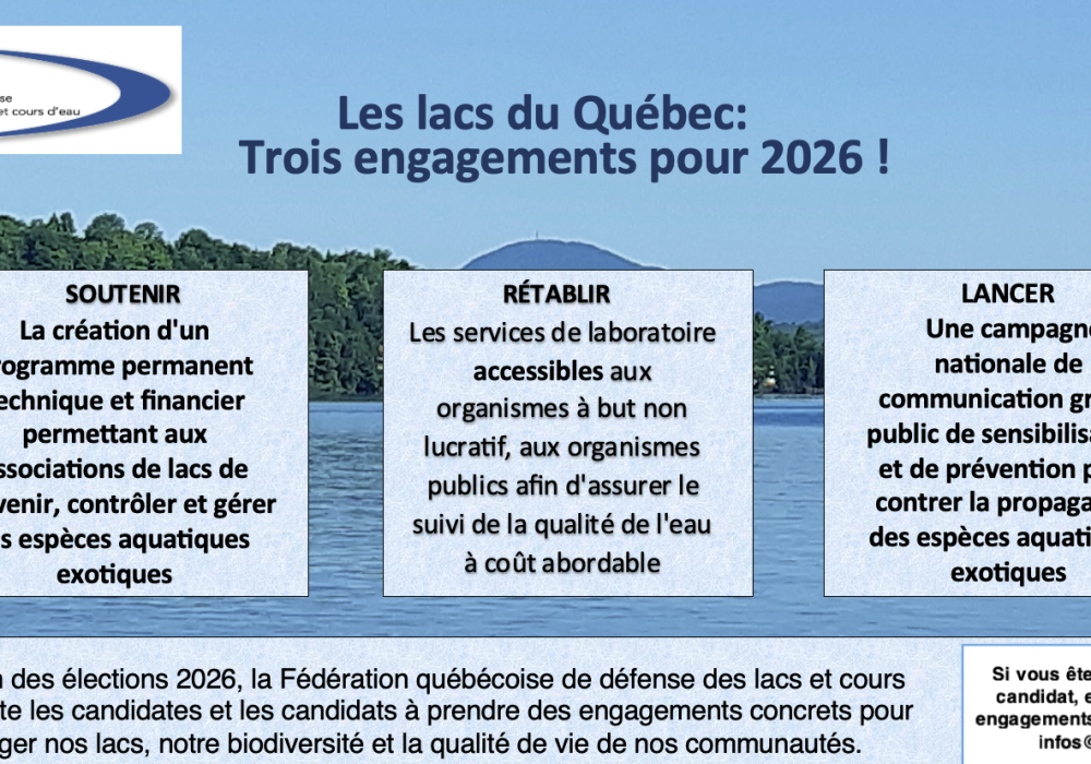 Nos lacs ont besoin d’engagements !