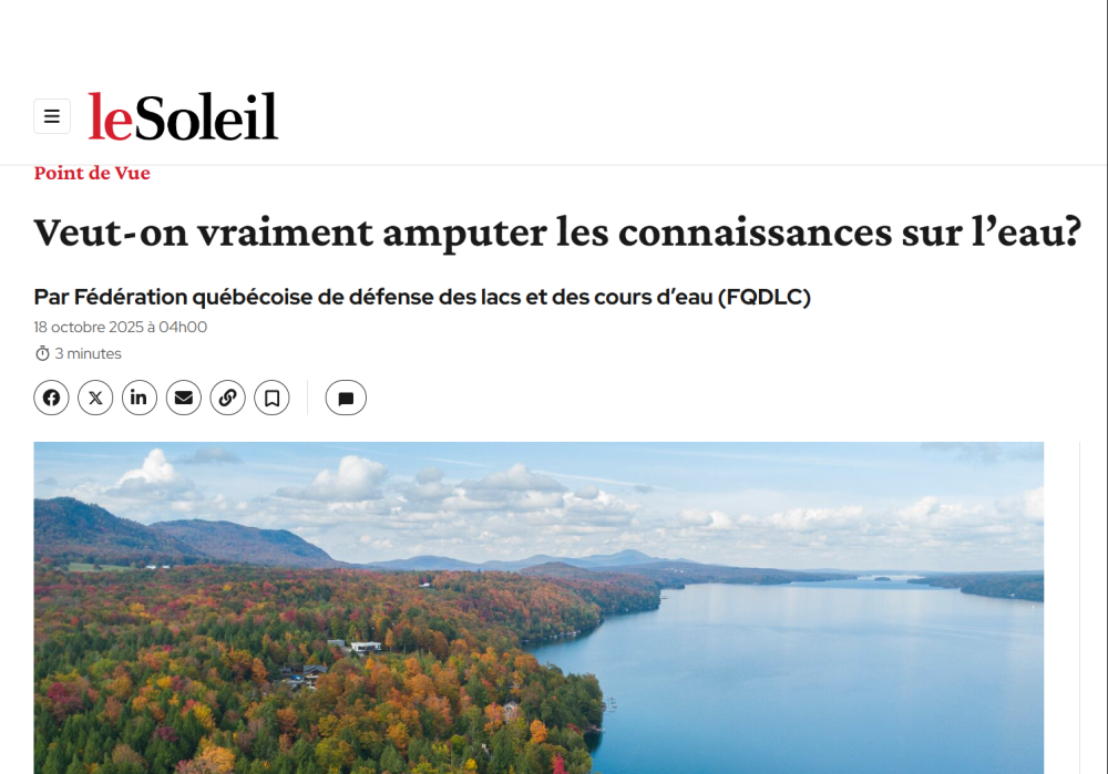 Veut-on vraiment amputer les connaissances sur l’eau ?