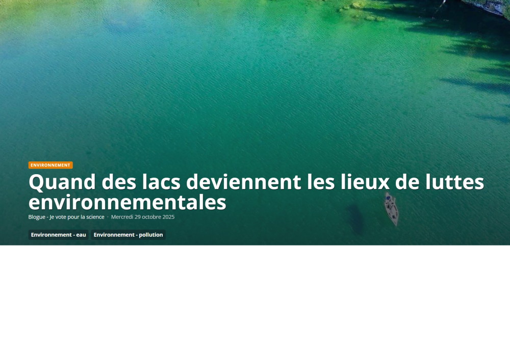Quand des lacs deviennent les lieux de luttes environnementales